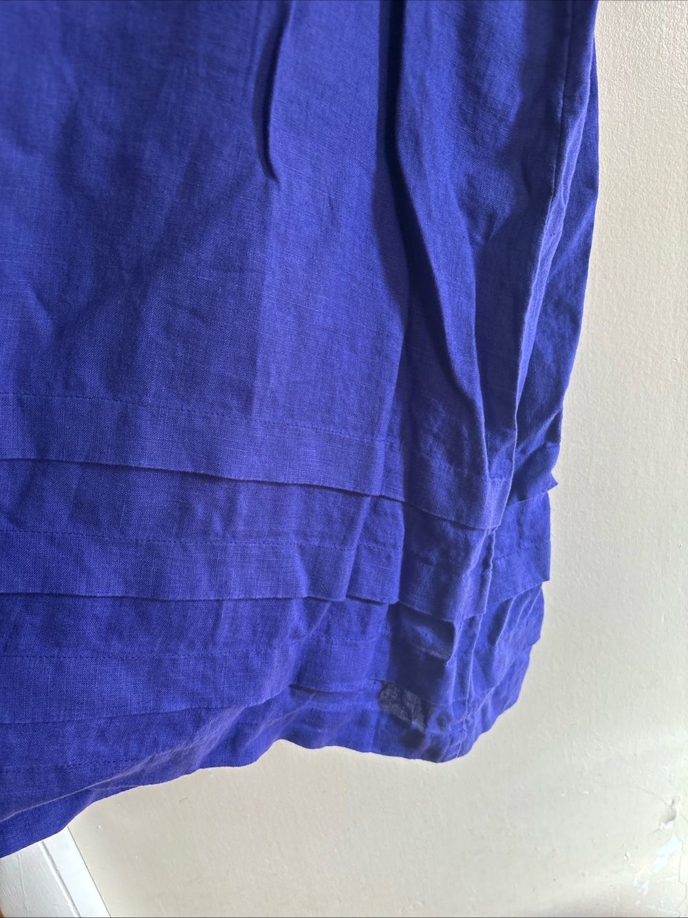 Flax Sleeveless Linen Midi Dress in Deep Violet Blue - Picture 6 of 8